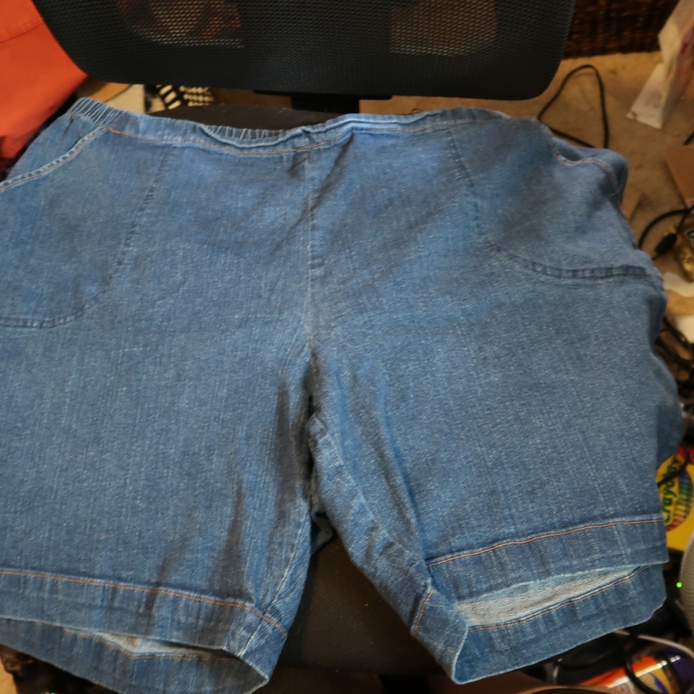 Just My Size Pull On Denim Shorts